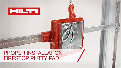 electrical boxes in fire rated walls|hilti putty pads.